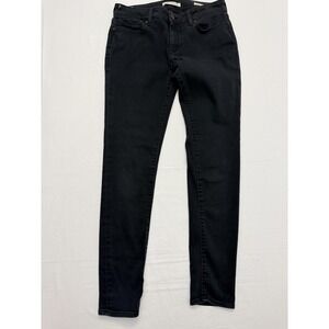 Mavi Alexa Mid Rise Skinny Jeans Womens 32 Black Dark Wash Stretch 32x30 Denim